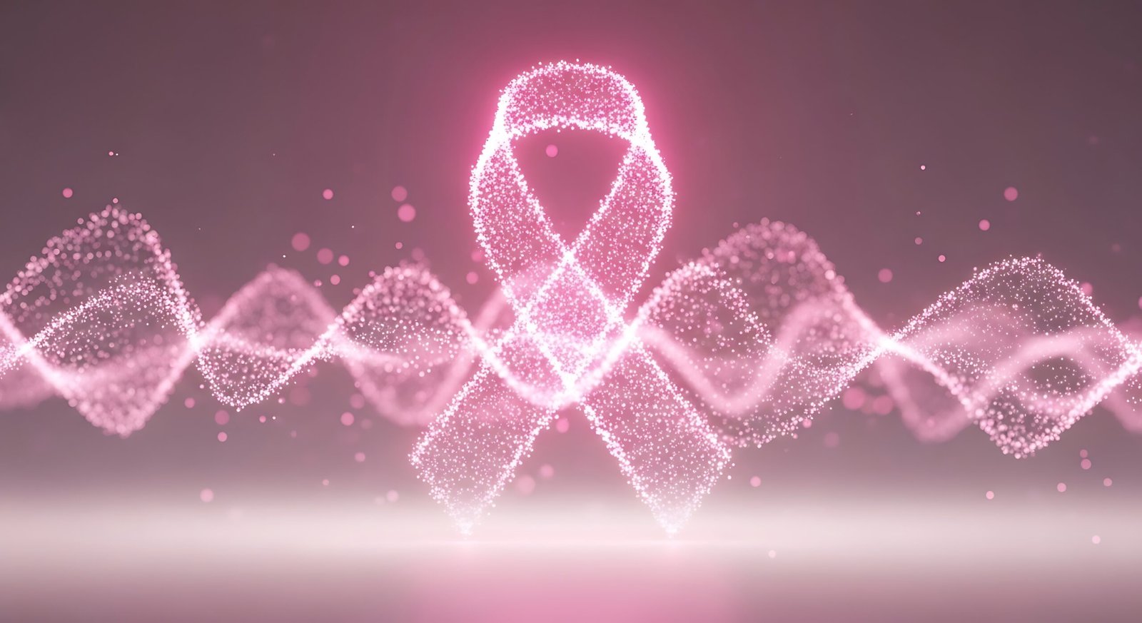 الصورة تعرض الشريط الوراثي لإبراز الجينات المرتبطة بسرطان الثدي مثل BRCA1 وBRCA2.