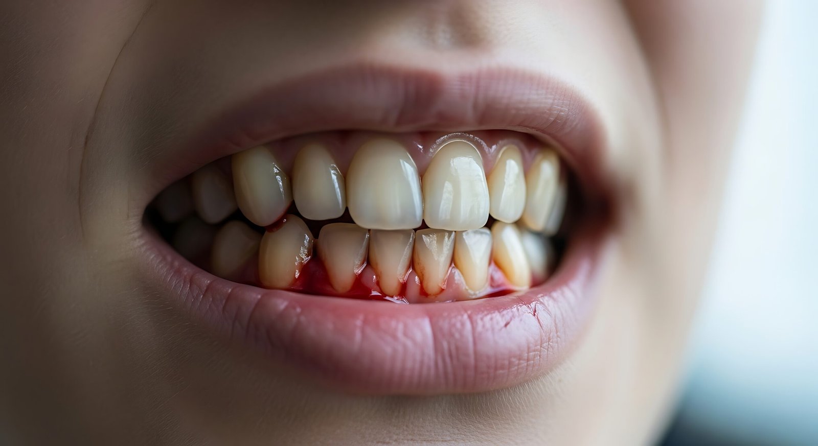نزيف اللثة بسبب التهاب وتراكم البلاك