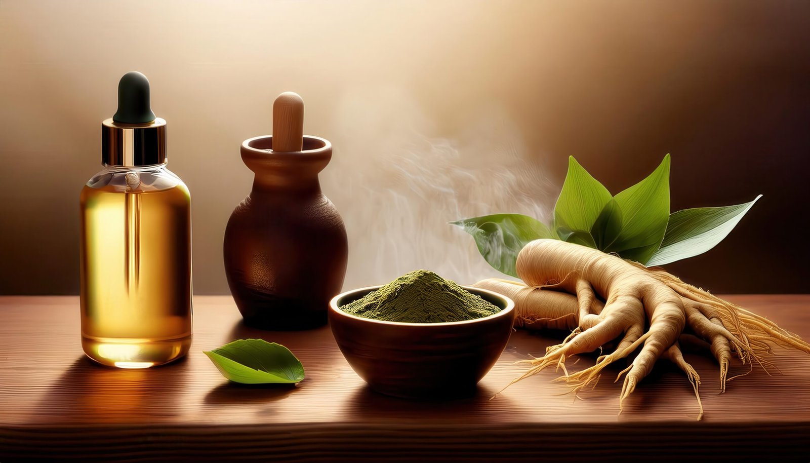 صورة قريبة لأوراق الشاي الأخضر مع التركيز على فوائدها للبشرة الحساسة.